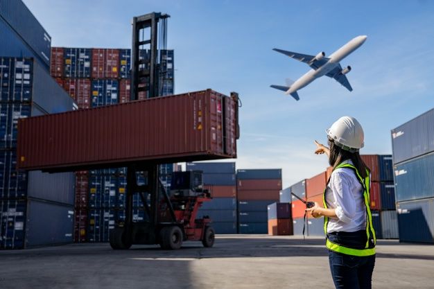 Business logistic concept, import and export concept. Premium Photo